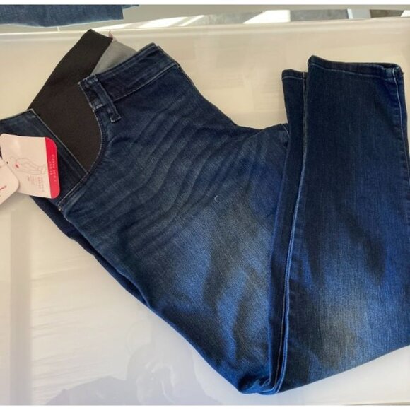 Isabel Maternity by Ingrid Womens Under Belly Skinny Maternity Jeans Blue Sz 14 - Picture 9 of 13